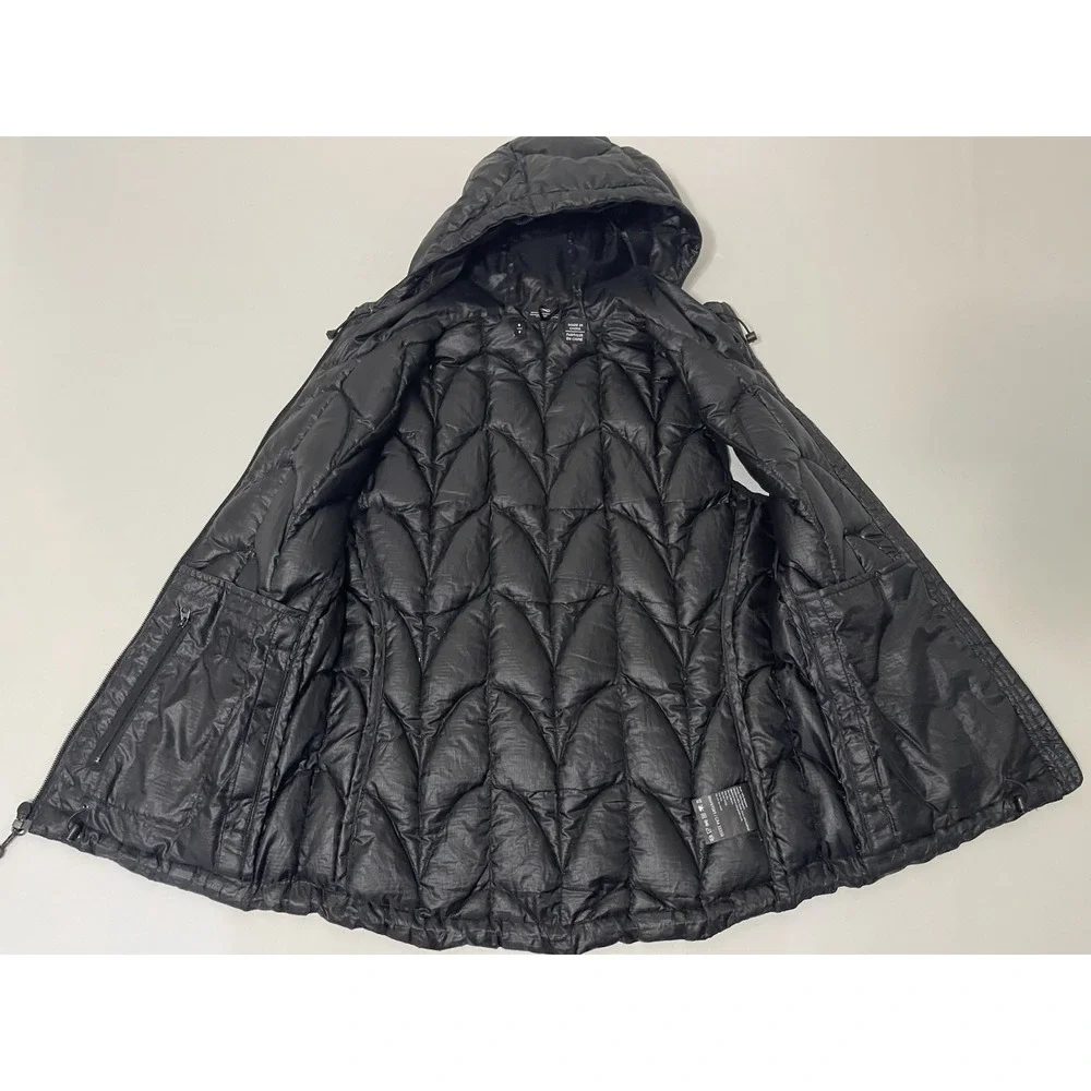 Outdoor‎ Research Aria Down Puffer Hoodie Vest Women's Small Black Camp Hike
